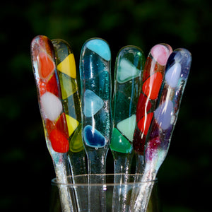 Rainbow Mosaic Cocktail Stirrers