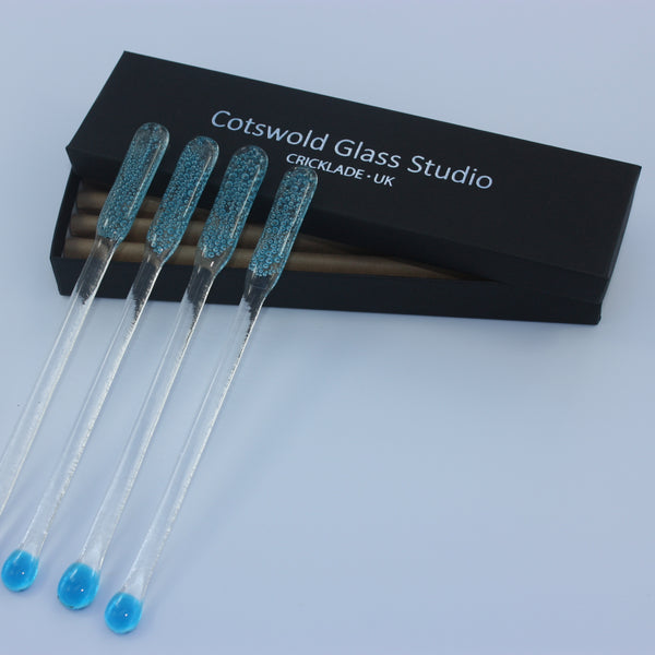 Blue Copper Cocktail Stirrers