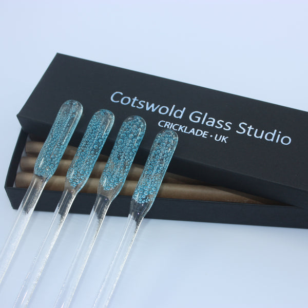 Blue Copper Cocktail Stirrers