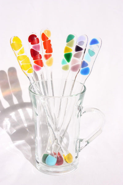 Rainbow Mosaic Cocktail Stirrers