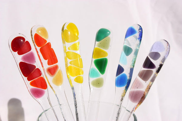 Rainbow Mosaic Cocktail Stirrers